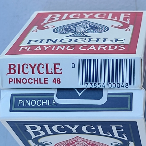 SOLD! (N.O.S)Vint. Factory Sealed Bicycle Playing Cards (Set Of 2) Pinochle 48 - Picture 3 of 3